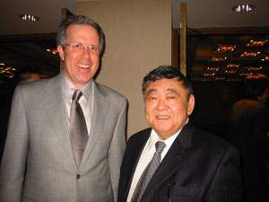 U.S. District Court Judge Robert Takasugi and Attorney Carl Shusterman